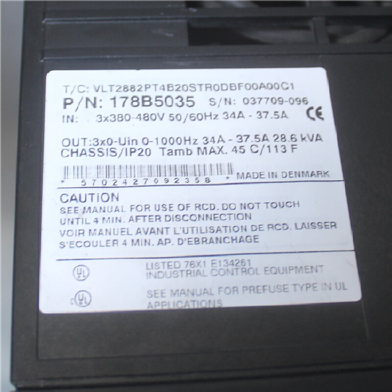 Danfoss VLT2882PT4B20STR0DBF00A00C1 Inverter 178B5035