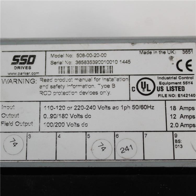 Parker 508-00-20-00 DC Speed Regulator 200-240V - Pulingma Automation