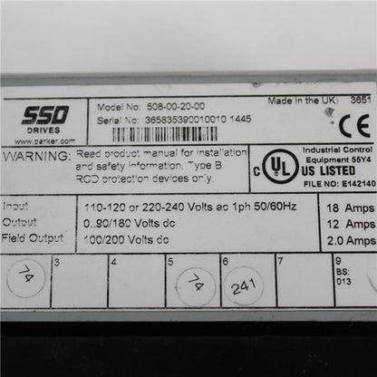 Parker 508-00-20-00 DC Speed Regulator 200-240V - Pulingma Automation