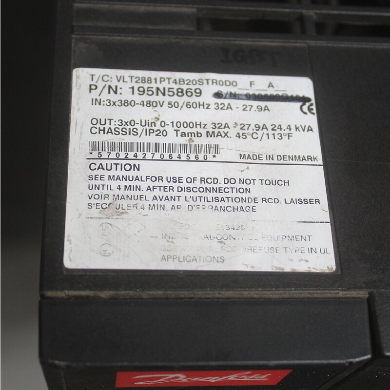 Danfoss VLT2881PT4B20STR0D0_F_A_ Inverter 195N5869