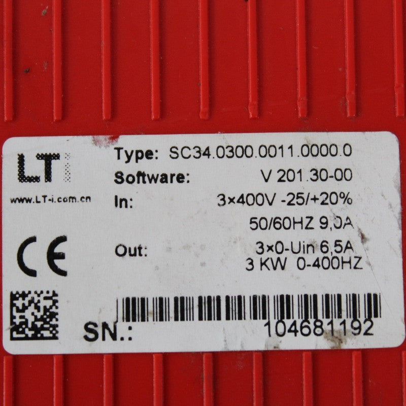 Lust SC34.0300.0011.0000.0 Servo Drive Input 3x400V -25/+20%