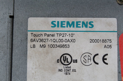 Siemens 6AV3627-1QL00-0AX0 Touch Panel TP27-10 - Pulingma Automation