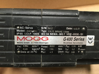 MOOG G403-552 AC Servo Motor - Pulingma Automation