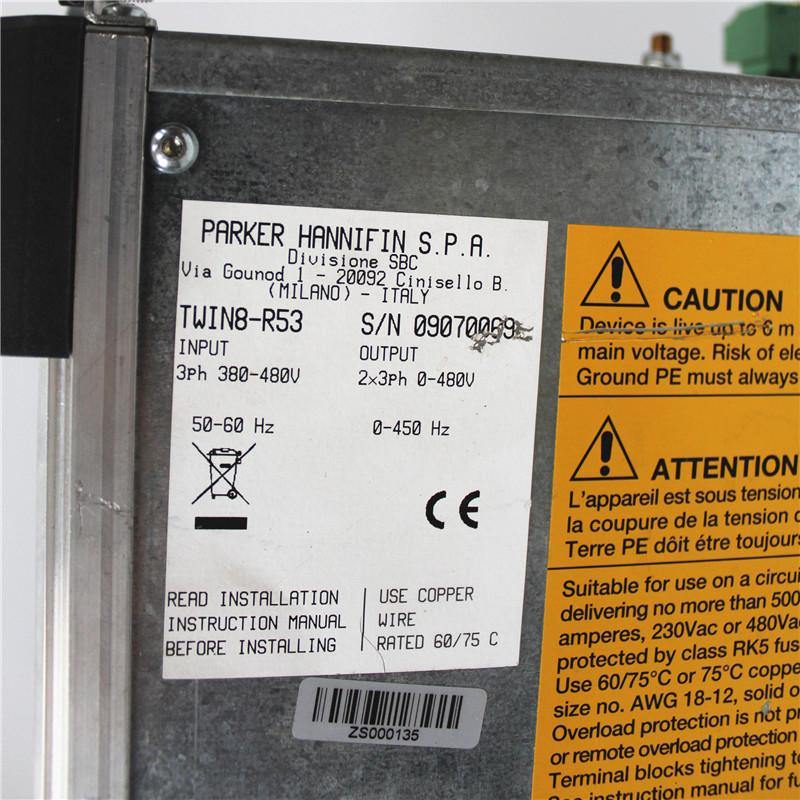 Parker Servo Driver TWIN8-R53 Used In Good Condition - Pulingma Automation