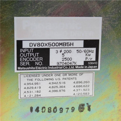 Panasonic DV80X500MB5H Servo Drive 5kW - Pulingma Automation
