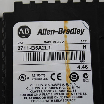 Allen Bradley 2711-B5A2L1 PanelView 550 Touch Panel Series H