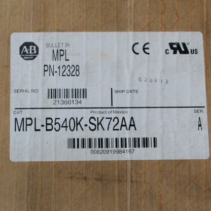 Allen Bradley MPL-B540K-SK72AA AC Servo Motor