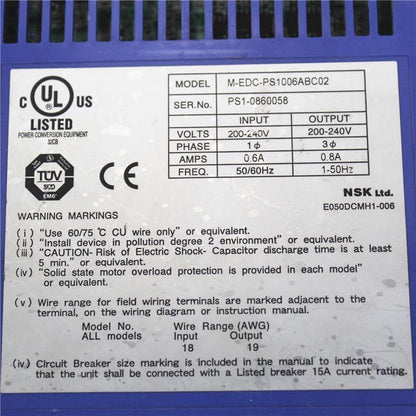Used NSK Servo Driver M-EDC-PS1006ABC02 EDC-PS1006ABC02-A - Pulingma Automation
