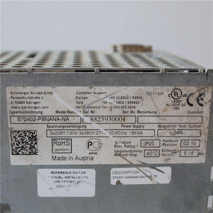 Kollmorgen S72402-PBNANA-NA 8825930001 S700 11KW 24A Servo Drive - Pulingma Automation