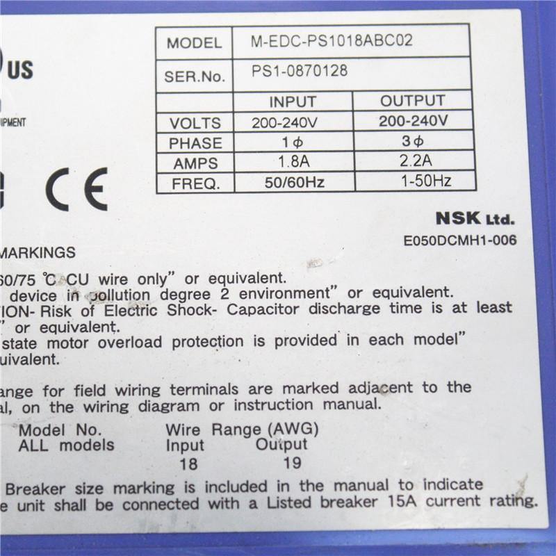 Used NSK Servo Driver M-EDC-PS1018ABC02 EDC-PS1018ABC02-A - Pulingma Automation