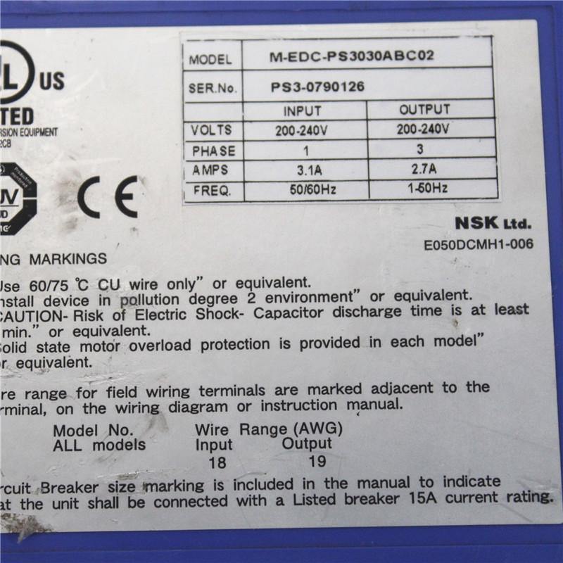 Used NSK Servo Driver M-EDC-PS3030ABC02 EDC-PS3030ABC02-B - Pulingma Automation