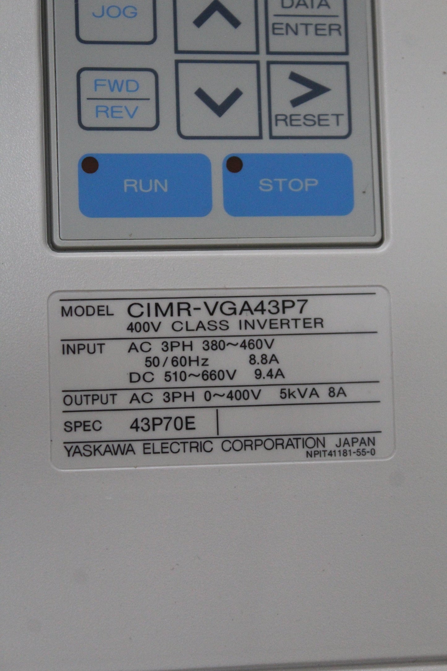 YASKAWA CIMR-VGA43P7 Inverter Input 380-460V Single-Used - Pulingma Automation