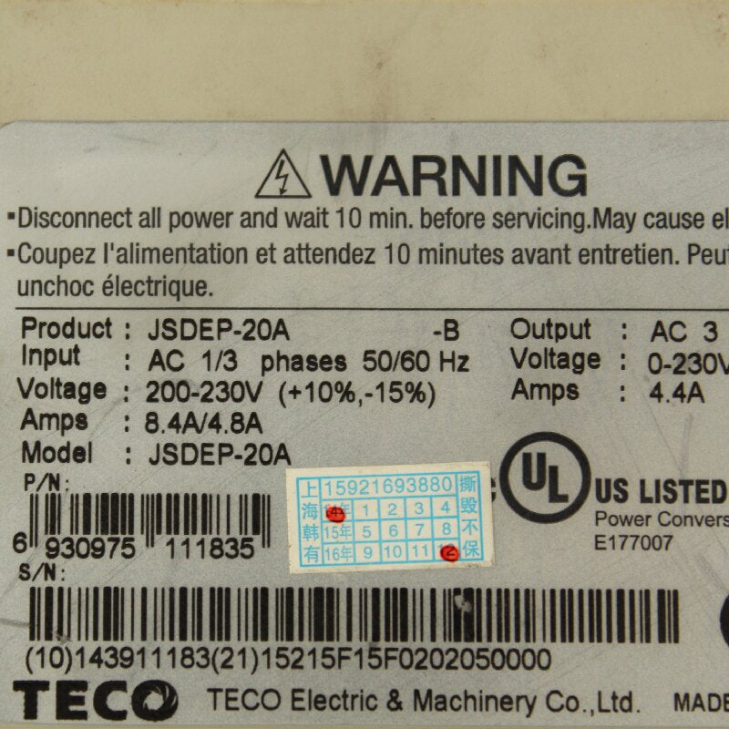 TECO JSDEP-20A Driver