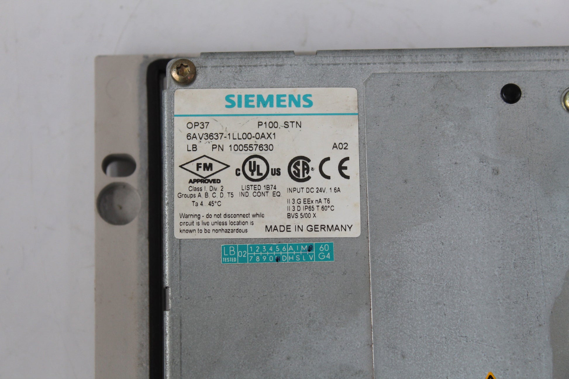 Siemens 6AV3637-1LL00-0AX1 Operator Panel - Pulingma Automation