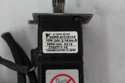 YASKAWA SGMM-A1C3FJ14 AC Servo Motor 10W - Pulingma Automation