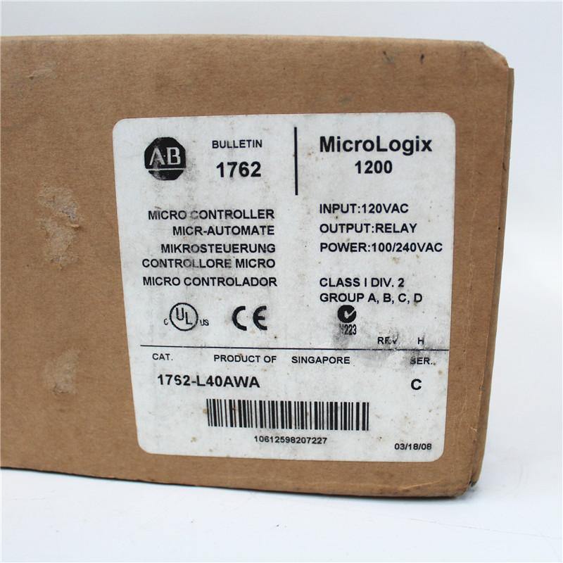 New Original Allen Bradley 1762 MicroLogix 1200 System 40 Points Controller PLC Module 1762-L40AWA - Pulingma Automation