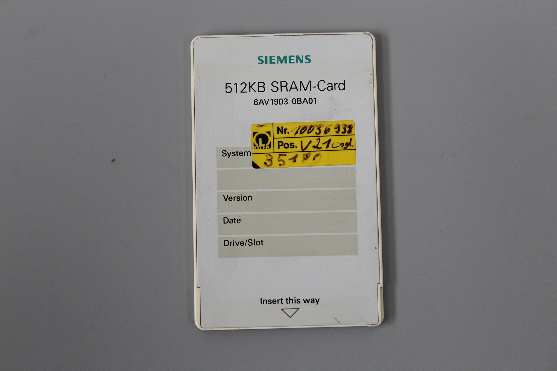 Siemens 6AV1903-0BA01 512KB SRAM-Card - Pulingma Automation