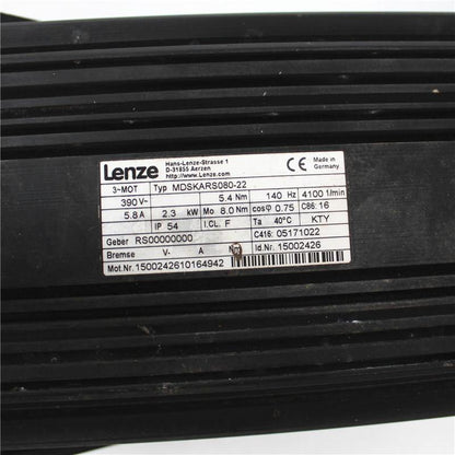 Used Lenze AC Servo Drive EVS9324-ES AC Servo Motor MDSKARS080-22 - Pulingma Automation