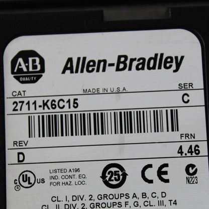 Allen Bradley 2711-K6C15 PanelView 600 Operator SER C