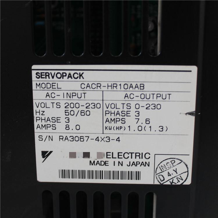 YASKAWA CACR-HR10AAB SERVOPACK AC SERVO DRIVE - Pulingma Automation