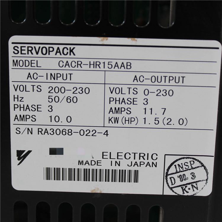 YASKAWA CACR-HR15AAB SERVOPACK AC SERVO DRIVE - Pulingma Automation