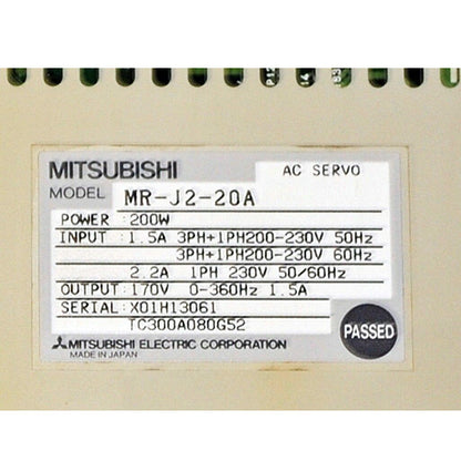 Mitsubishi MR-J2-20A Servo Drive