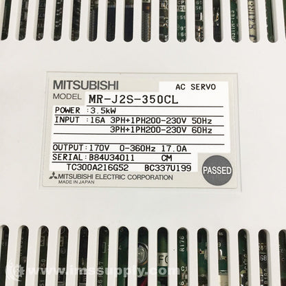 Mitsubishi MR-J2S-350CL Servo Drive