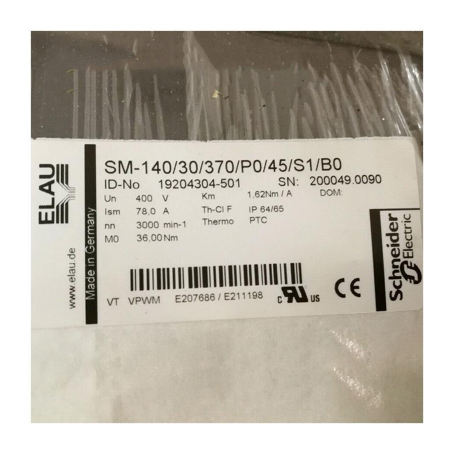 New Original Schneider Electric ELAU Servo Motor SM-140/30/370/P0/45/S1/B0 - Pulingma Automation