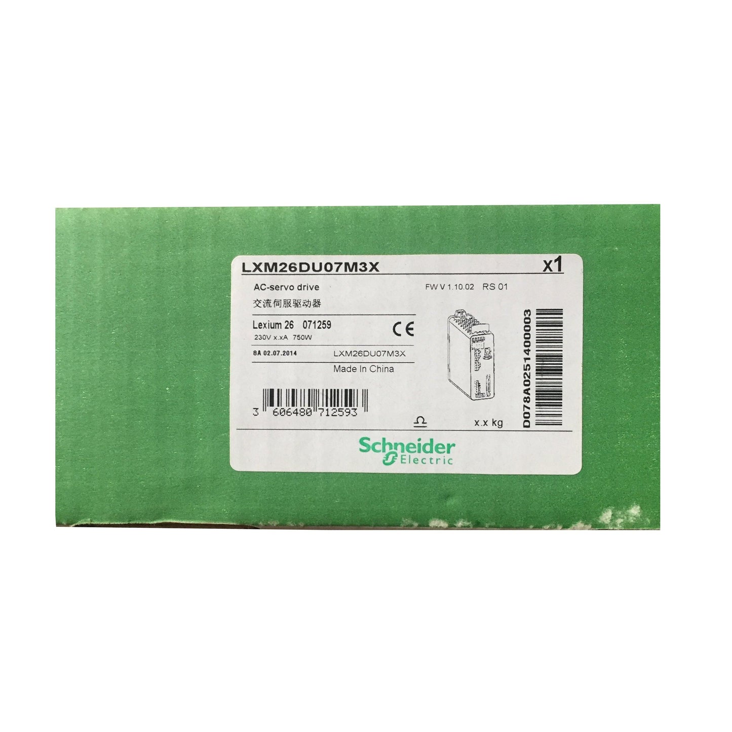 New Original Schneider Electric Lexium 26 AC Servo Drive LXM26DU07M3X - Pulingma Automation