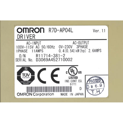 New Original Omron R7D-AP04L 400w Servo Drive - Pulingma Automation
