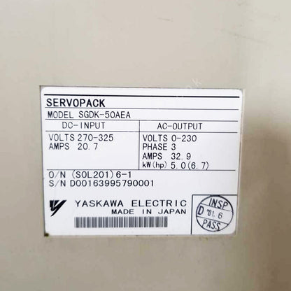 Yaskawa SGDK-50AEA Servo Drive