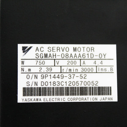 Yaskawa SGMAH-08AAA61D-OY Servo Motor