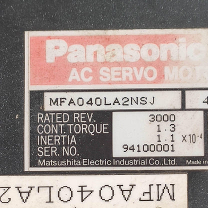 Panasonic MFA040LA2NSJ AC Servo Motor 400W - Pulingma Automation