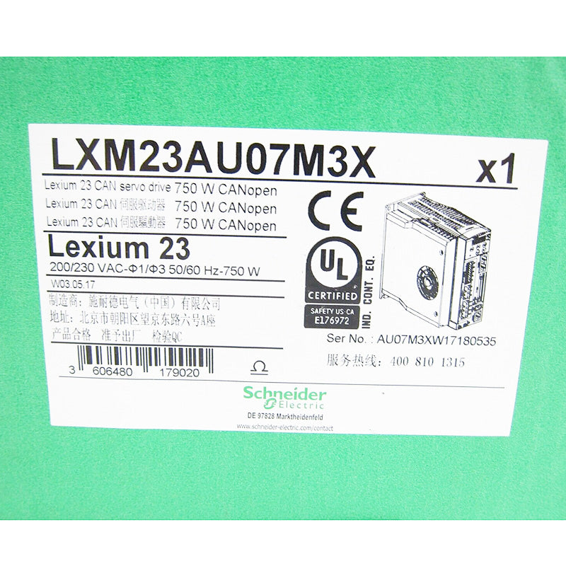 Schneider Electric LXM23AU07M3X Lexium 23 Servo Drive