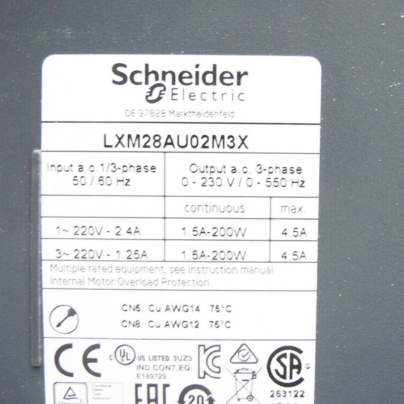 Schneider Electric LXM28AU02M3X Lexium 28 Servo Drive