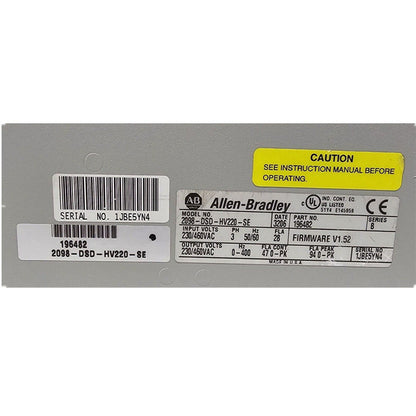 Allen-Bradley  2098-DSD-HV220-SE Servo Driver
