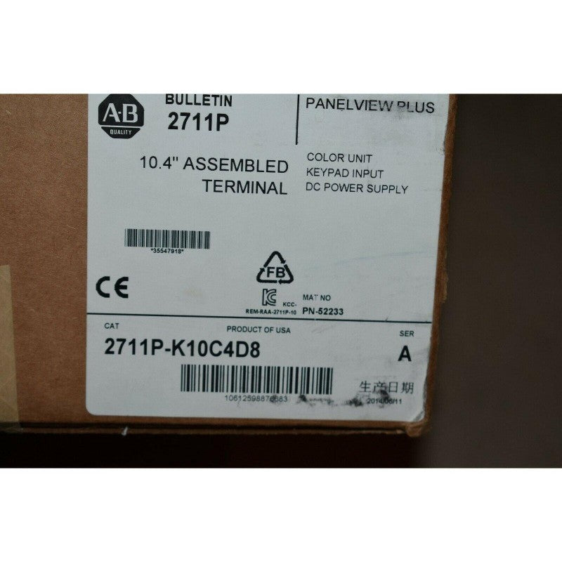 Allen Bradley 2711P-K10C4D8 Panelview 1000 Touch Panel