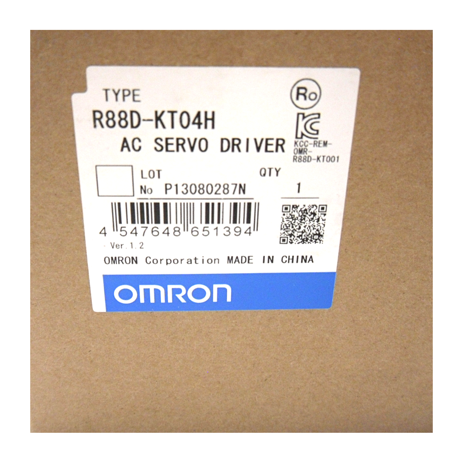 New Original Omron AC Servo Driver 400W R88D-KT04H - Pulingma Automation