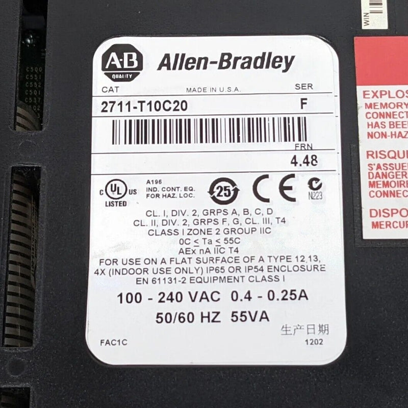 Allen-Bradley 2711-T10C20 PanelView Standard Terminal