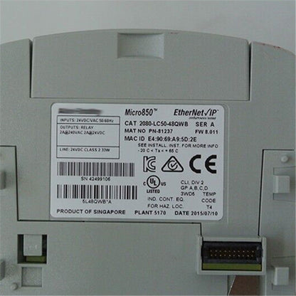 Allen Bradley 2080-LC50-48QWB Ethernet PLC Ser A