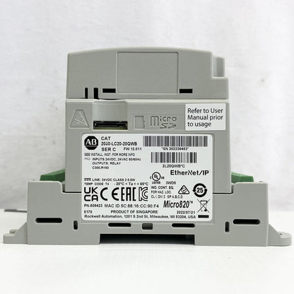 Allen Bradley 2080-LC20-20QWB Micro820 EtherNet I/P Controller